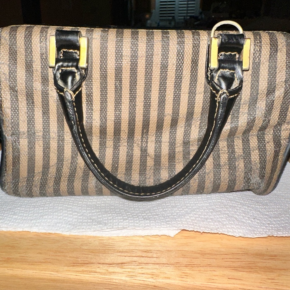 PRELOVED:  FENDI MINI DINNER BAG. Penguin Stripe. - Picture 5 of 17